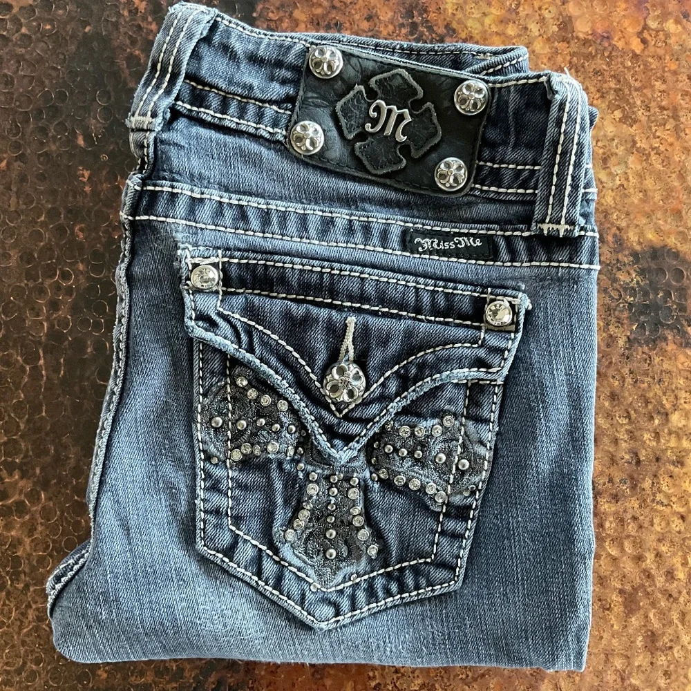 Miss Me | Jeans | Miss Me Rhinestone Cross Dark Wash Blue